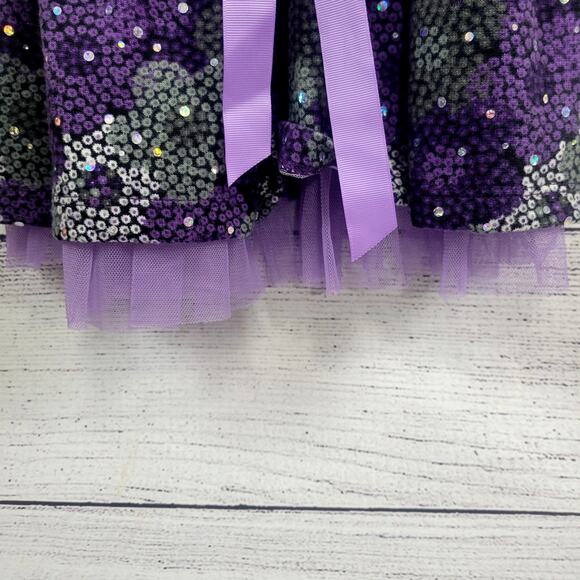 Youngland Purple/Silver Sequin Dress Toddler Size 2T - Picture 3 of 10
